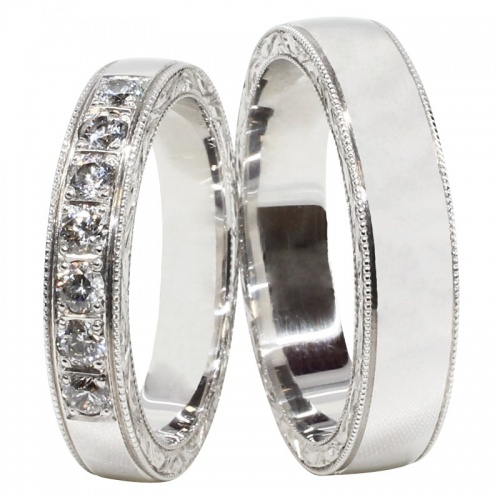 Taranis White - unikátní snubní prsteny z bílého zlata