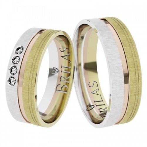 Rasty Colour GRW - originální snubní prsteny z kombinovaného zlata 