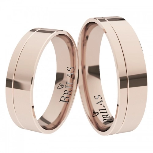Everest Red  - snubní prsteny z červeného zlata