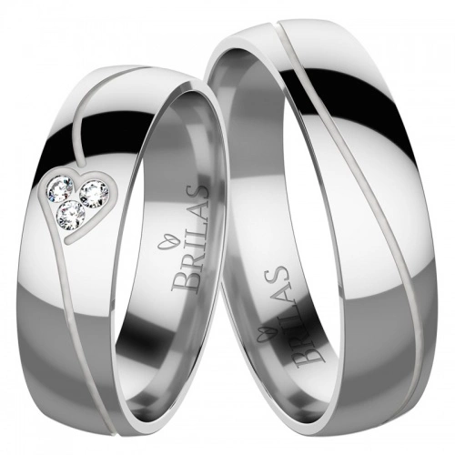 Diana White - snubní prsteny z bílého zlata