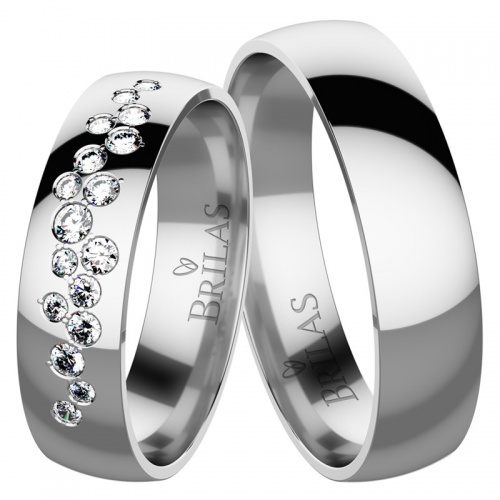 Azura White - snubní prsteny z bílého zlata