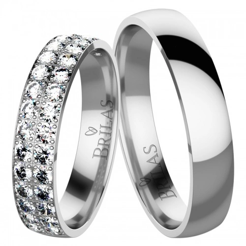 Alison White - snubní prsteny z bílého zlata