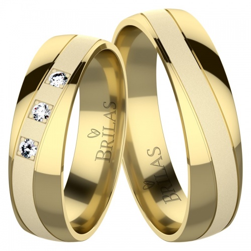 Violeta Gold-snubní prsteny ze žlutého zlata