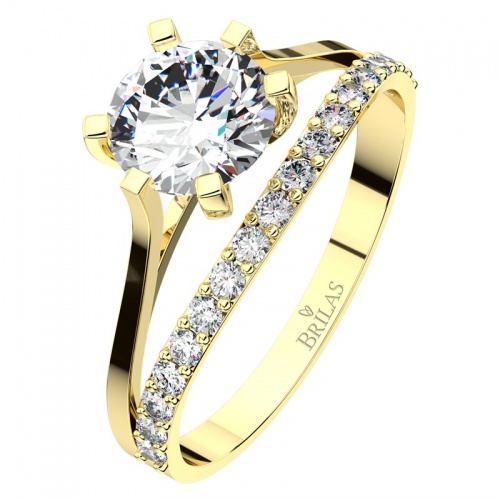 Justina Gold-báječný zásnubní prsten ze žlutého zlata