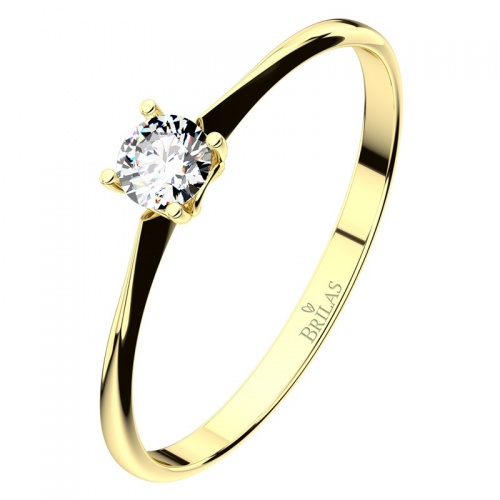 Lyra Gold - tradiční zásnubní prsten ze žlutého zlata