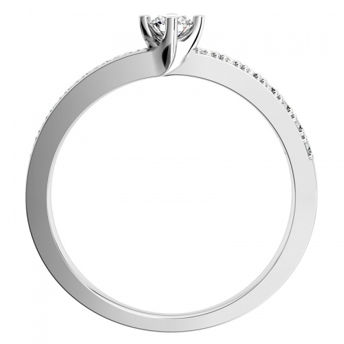 Petronela White - špičkový  zásnubní prsten z bílého zlata