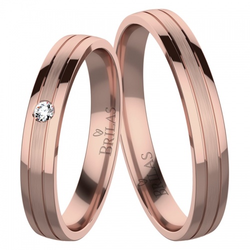 Zita Red - snubní prsteny z růžového zlata