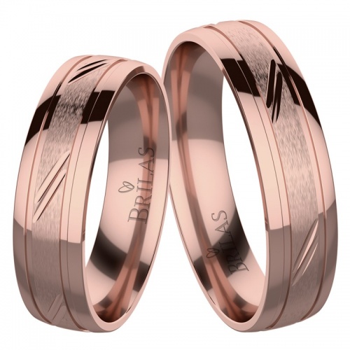 Lucie Red - snubní prsteny z růžového zlata