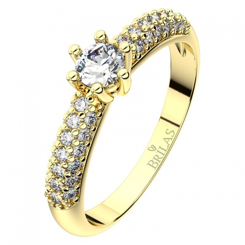Sněženka Gold - prsten ve žlutém zlatě