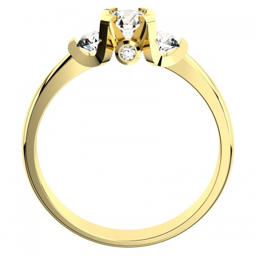 Klára Gold - sympatický zásnubní prsten ve žlutém zlatě