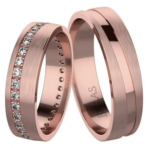 Eprius Red - snubní prsteny z červeného zlata