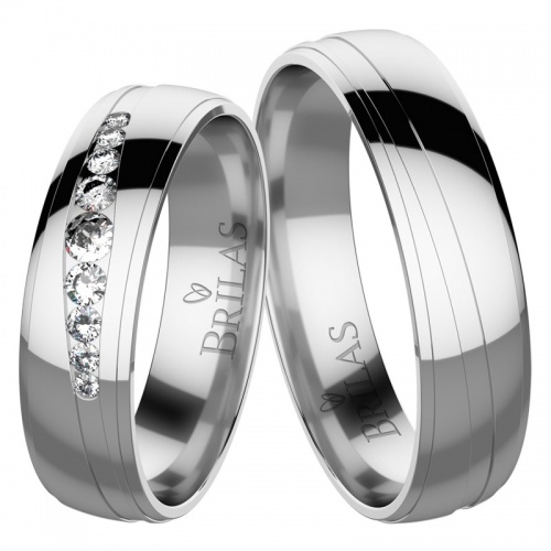 Lajla White - snubní prsteny z bílého zlata