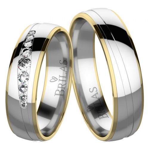 Lajla Colour GW - snubní prsteny z kombinovaného zlata