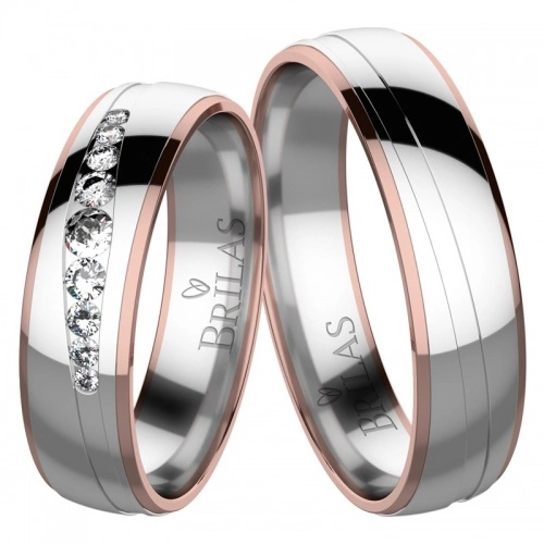 Lajla Colour RW - snubáčky z kombinovaného zlata