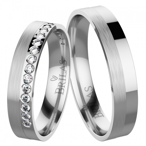 Blanka White - snubní prsteny z bílého zlata