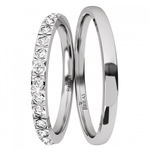 Tamara White - snubní prsteny z bílého zlata