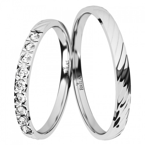 Zoja White-snubní prsteny z bílého zlata
