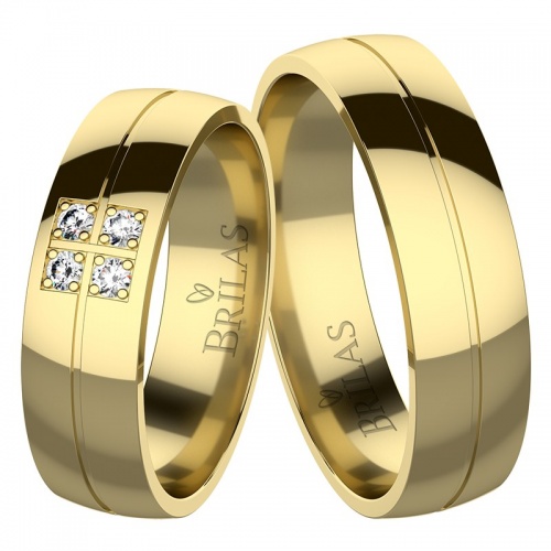 Anabela Gold Briliant - snubní prsteny ze žlutého zlata