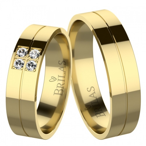 Liana Gold Briliant - snubní prsteny ze žlutého zlata