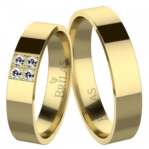 Marta Gold Briliant - snubní prsteny ze žlutého zlata