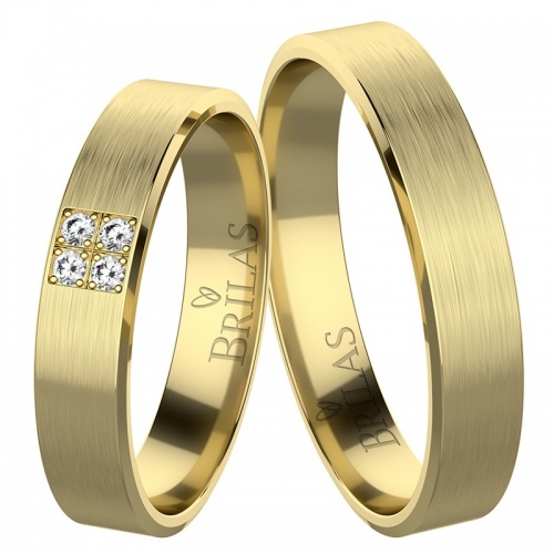 Mina Gold Briliant - snubní prsteny ze žlutého zlata