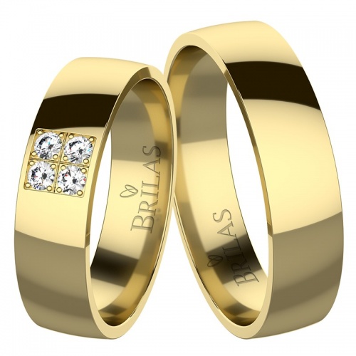 Malena Gold Briliant - snubní prsteny ze žlutého zlata