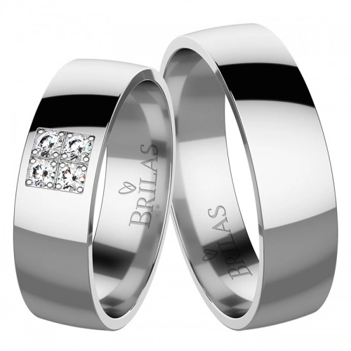 Dana White Briliant - snubní prsteny z bílého zlata