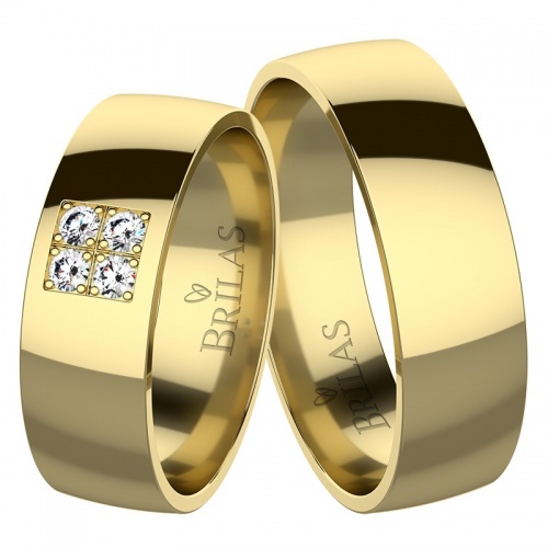 Valentina Gold Briliant - snubní prsteny ze žlutého zlata