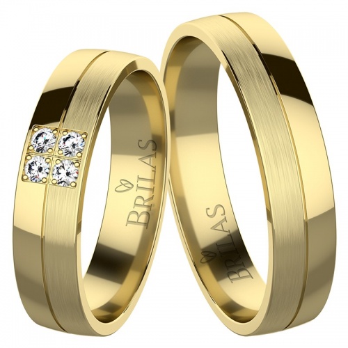Karina Gold Briliant - snubní prsteny ze žlutého zlata