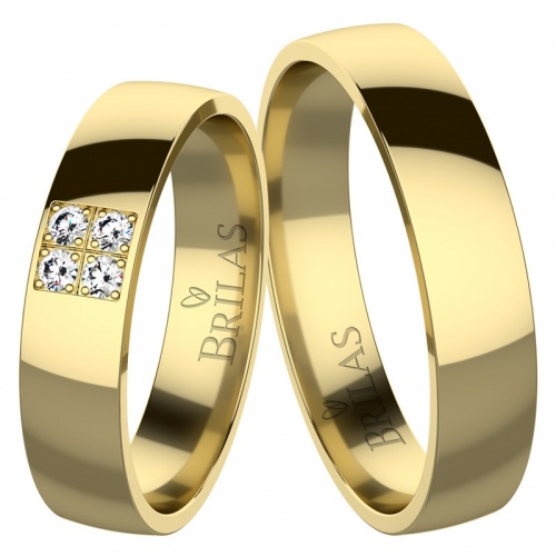Ludmila Gold Briliant - snubní prsteny ze žlutého zlata