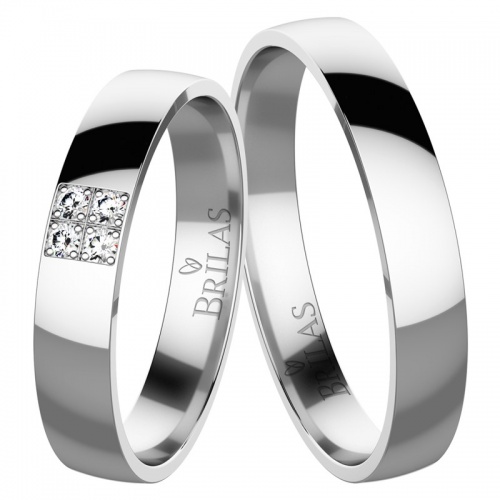 Halina White Briliant - snubní prsteny z bílého zlata
