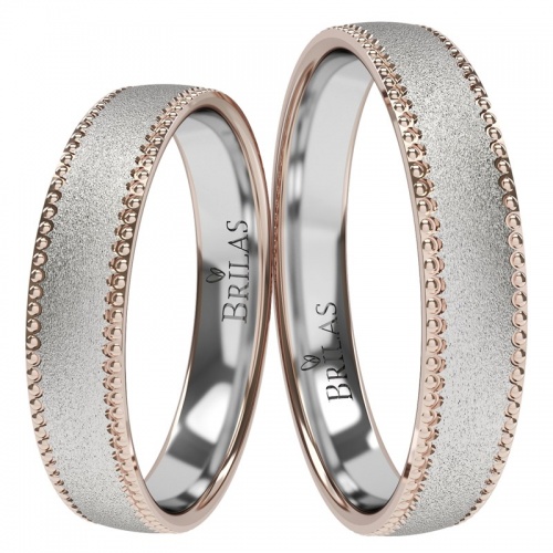 Galina Colour RW - snubní prsteny z růžového a bílého zlata