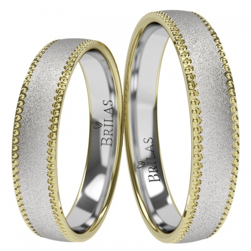 Galina Colour GW - snubní prsteny ze žlutého a bílého zlata