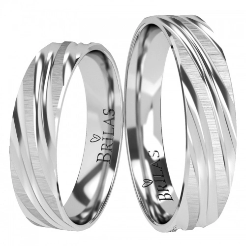 Olga White - snubní prsteny z bílého zlata