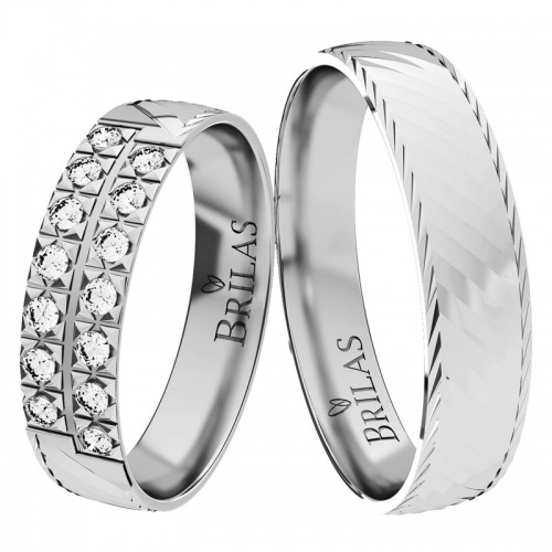 Izolda White - snubní prsteny z bílého zlata