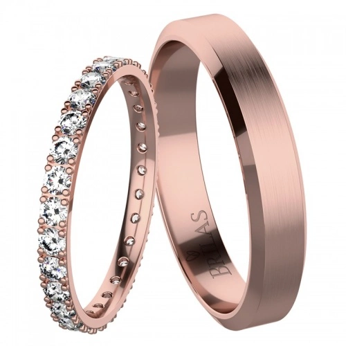 Apolon Red - nádherné snubní prsteny z červeného zlata