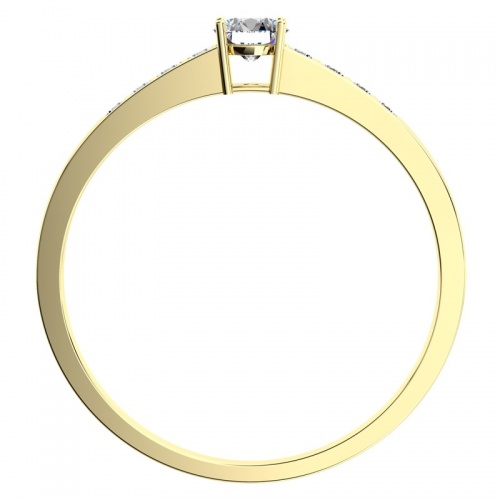 Dafne G Briliant - krásný zásnubní prsten ze žlutého zlata s brilianty