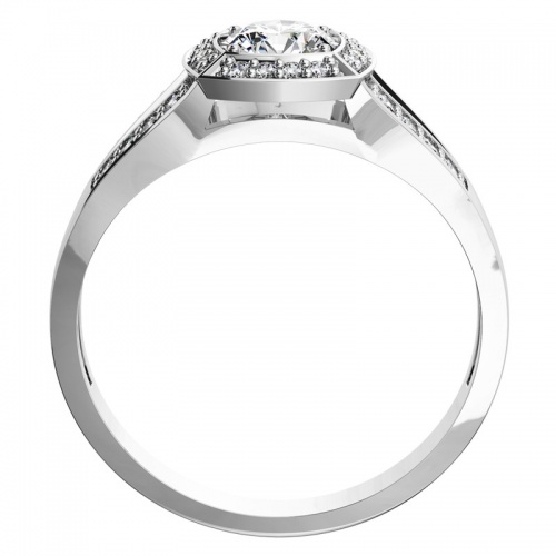 Apate W Briliant - netradiční prsten z bílého zlata