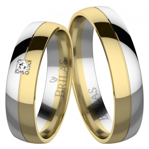 Tara Colour GW - svatební prstýnky z kombinovaného zlata