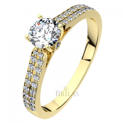 Afrodita Gold Briliant - zásnubní prsten ze žlutého zlata
