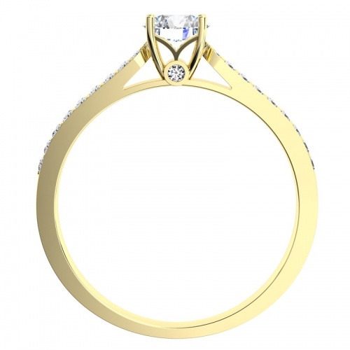 Afrodita Gold Briliant - prsten ze žlutého zlata