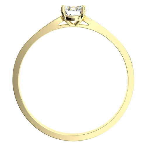 Kasia Gold Briliant - vkusný zásnubní prsten ze žlutého zlata