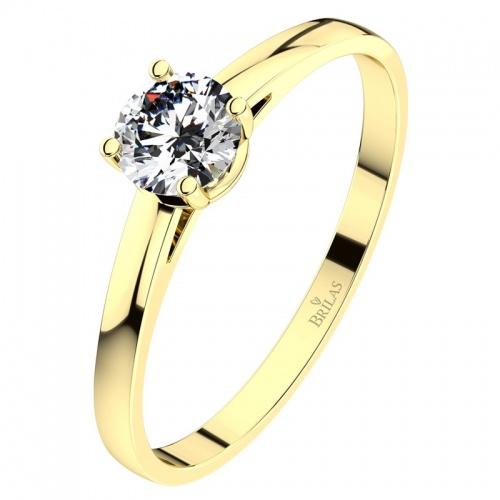 Diona G Briliant (5 mm) - jemný zásnubní prsten ze žlutého zlata