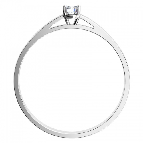 Diona W Briliant (3 mm) - jemný zásnubní prsten z bílého zlata