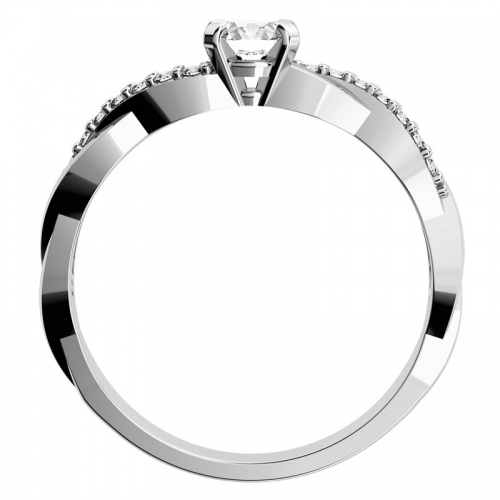 Luciana W Briliant (3 mm) - zásnubní prsten v bílém zlatě