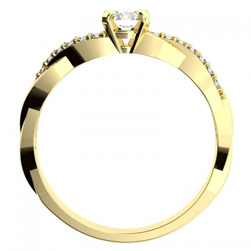 Luciana G Briliant (3 mm) - zásnubní prsten ve žlutém zlatě