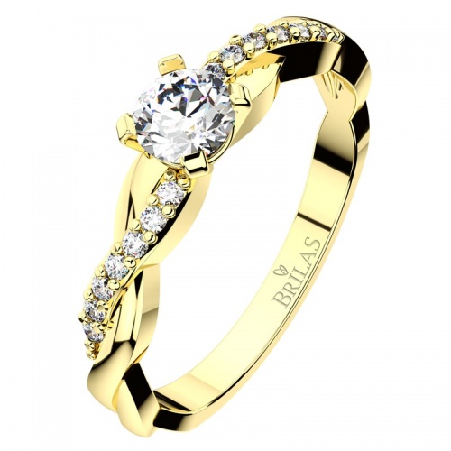 Luciana G Briliant (4,25 mm) - zásnubní prsten ve žlutém zlatě