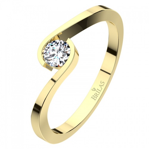 Vitas II. G Briliant (3,75 mm) - zásnubní prsten ze žlutého zlata
