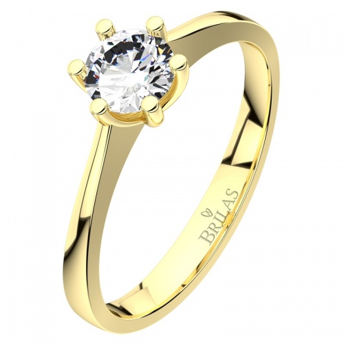Darina G Briliant (3,4 mm) - zásnubní prsten ve žlutém zlatě