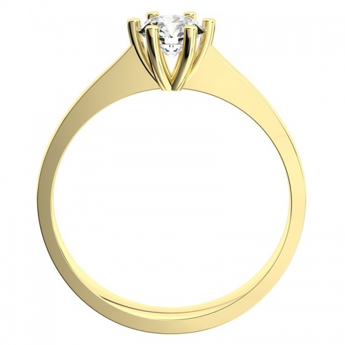 Darina G Briliant (4 mm) - zásnubní prsten ve žlutém zlatě